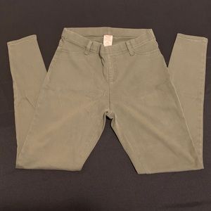 Olive Green Faded Glory Jeggings